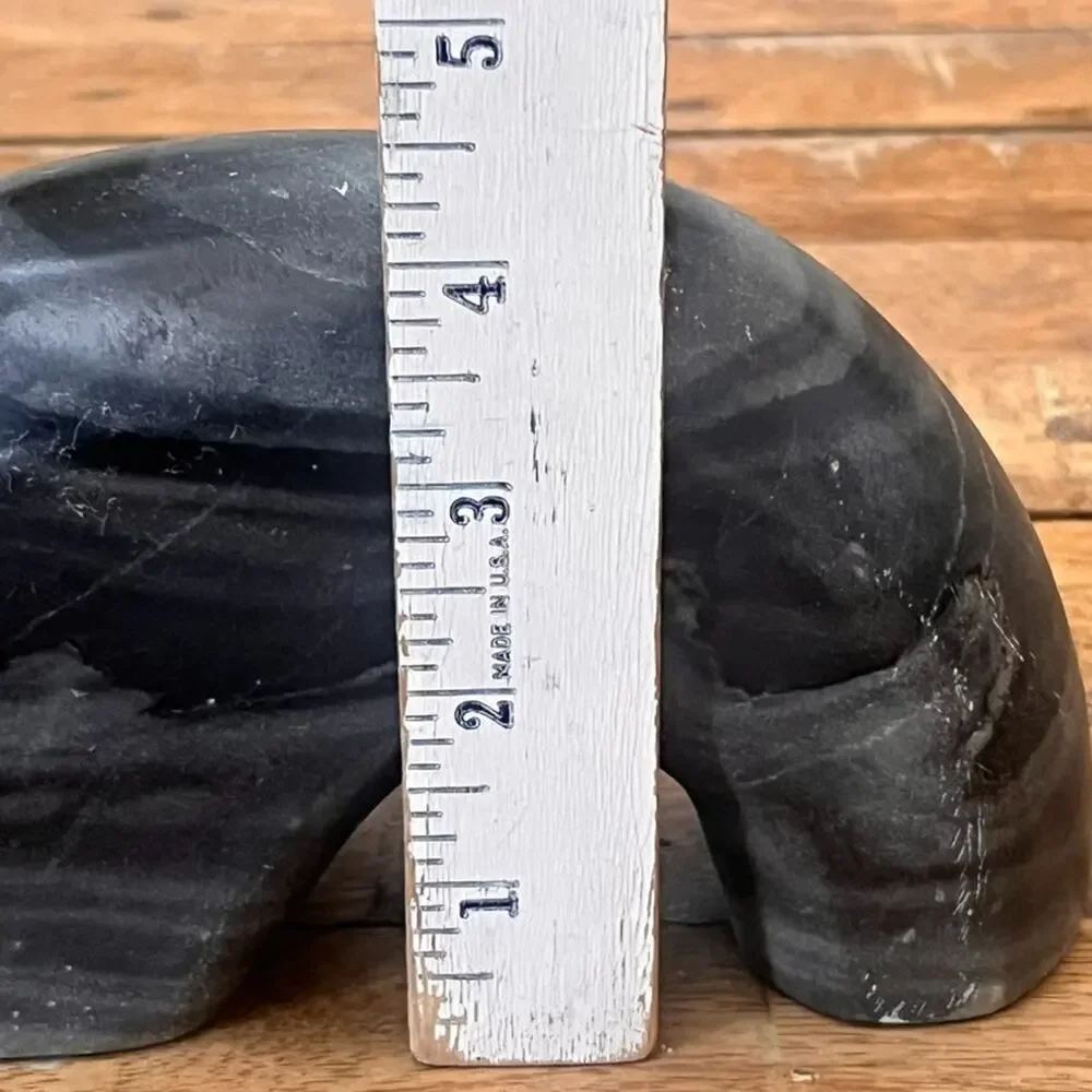 Perry Ellis x Mela Artisans Abstract Black Marble Sculpture 6.5 in Home Decor